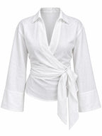 White Linen Blouse